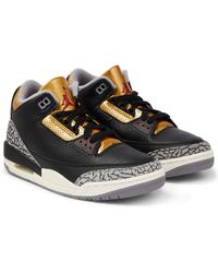 Nike Zapatillas altas Air Jordan 3 de piel - Negro