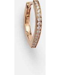 Repossi - Pendiente Individual Antifer De Oro Rosa De 18 Ct Con Diamantes - Lyst