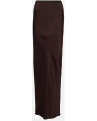 Rick Owens - Satin Maxi Skirt - Lyst
