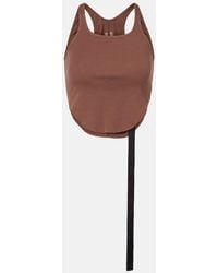 Rick Owens - Cropped Cotton Jersey Tank Top - Lyst