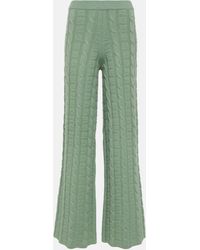 Acne Studios - Kong Cable-knit Wool-blend Straight Pants - Lyst