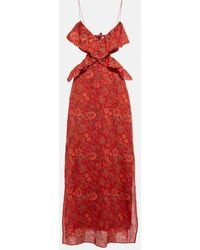 SIR. - Vestido Largo Allegra De Ramio Floral - Lyst