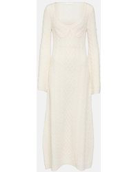 Chloé - Abito midi in lana e cashmere a trecce - Lyst