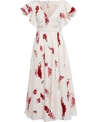Giambattista Valli - Floral Cotton Midi Dress - Lyst