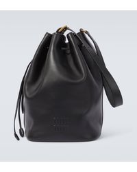 Miu Miu - Leather Bucket Bag - Lyst