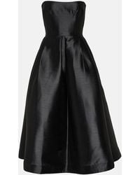 Alex Perry - Strapless Faille Midi Dress - Lyst
