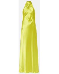 Galvan London - Robe Portico Aus Satin - Lyst