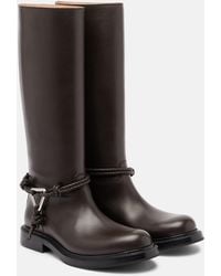 Bottega Veneta - James Leather Knee-High Boots - Lyst