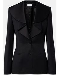McQueen - Blazer De Lana Con Saten - Lyst