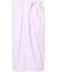 Simone Rocha - Pleated Cotton Pencil Skirt - Lyst