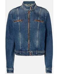 Magda Butrym - Giacca Di Jeans Con Zip - Lyst