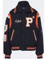 Polo Ralph Lauren - Patch-Applique Wool-Blend Varsity Jacket - Lyst