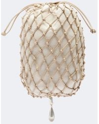 SAVETTE - Macrame Small Leather Pouch - Lyst