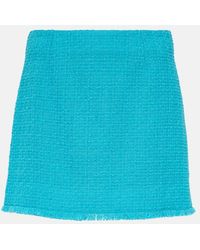 Dolce & Gabbana - Fringed Wool-Blend Tweed Miniskirt - Lyst