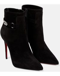 Christian Louboutin - Stivaletti Lock So Kate in suede - Lyst