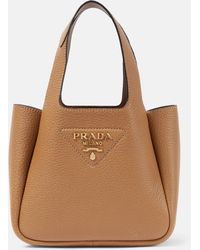 Prada - Mini Leather Tote Bag - Lyst