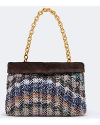 Missoni - Suede-Lined Knitted Shoulder Bag - Lyst