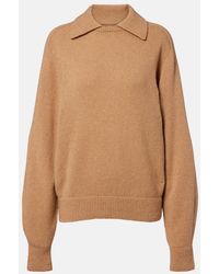 KHAITE - Jackson Wool And Cashmere Polo Sweater - Lyst