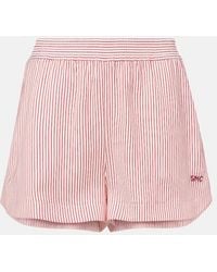Stella McCartney - Striped Silk Shorts - Lyst