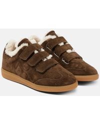 Isabel Marant - Sneakers Beth Aus Veloursleder Mit Shearling - Lyst