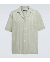 Lardini - Striped Camp-collar Cotton Shirt - Lyst
