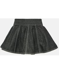 Alaïa - Peplum Denim Skirt Belt - Lyst