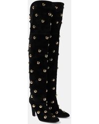 Chloé - Botas Mosqueteras Eve 85 De Ante Adornadas - Lyst