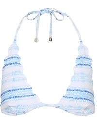 Heidi Klein Top bikini Gili Islands a righe - Blu