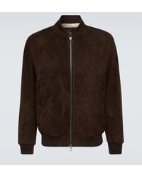 Loro Piana - Bomber in suede - Lyst