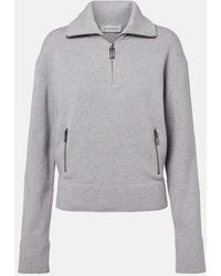Victoria Beckham - Wool And Cashmere Half-Zip Sweater - Lyst