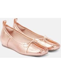 Simone Rocha - Classic Pleated Leather Ballet Flats - Lyst