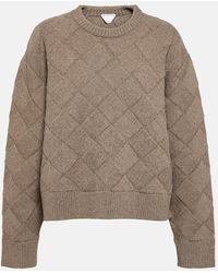 Bottega Veneta - Intreccio Wool-blend Sweater - Lyst