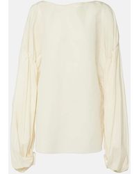 KHAITE - Quico Silk And Cotton Organza Top - Lyst