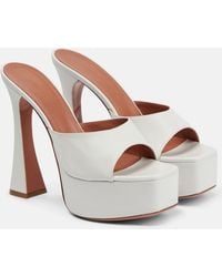 AMINA MUADDI - Dalida 150mm Platform-sole Mules - Lyst