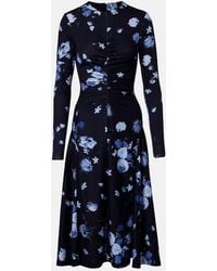 Erdem - Floral Jersey Midi Dress - Lyst