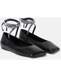 AMINA MUADDI - Ane Leather Ballerina Shoes - Lyst