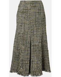 Erdem - Tweed Midi Skirt - Lyst
