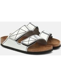 Proenza Schouler - X Birkenstock Metallic Leather Slides - Lyst