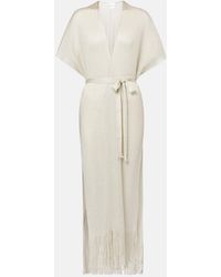 Max Mara - Zarelia Fringed Lame Kaftan - Lyst