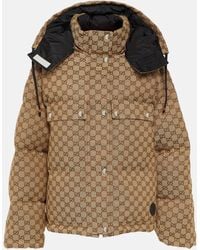 Gucci - GG Cotton Canvas Down Jacket - Lyst