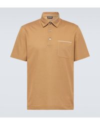Zegna - Cotton Pique Polo Shirt - Lyst