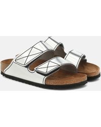 Proenza Schouler - X Birkenstock Metallic Leather Slides - Lyst