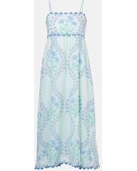 Juliet Dunn - Floral Cotton Midi Dress - Lyst