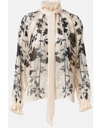 La DoubleJ - Blouse Cerere En Soie A Fleurs - Lyst