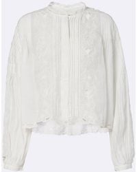 Isabel Marant - Rubra Broderie Anglaise Ramie Blouse - Lyst