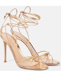 Gianvito Rossi - 105 Metallic Leather Sandals - Lyst