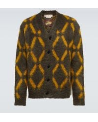 Marni - Intarsia Mohair-blend Cardigan - Lyst