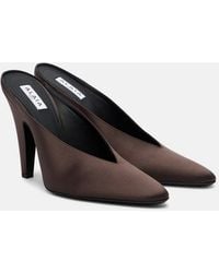 Alaïa - Cone Satin Mules - Lyst