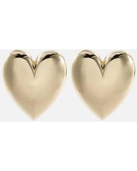 Jennifer Fisher - Pendientes Puffy Heart chapados en oro de 14 ct - Lyst