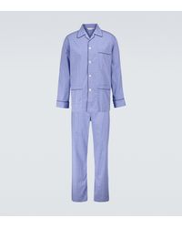 Uomo Abbigliamento da Nightwear e sleepwear da Pigiami e loungewear Pigiama a righe da Uomo di Derek Rose in Blu 